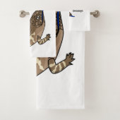 青トカゲ爬虫類漫画 バスタオルセット (インサイチュ)