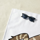 青トカゲ爬虫類漫画 ビーチタオル (インサイチュ)