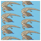 青トカゲ爬虫類漫画 ファブリック (クローズアップ)