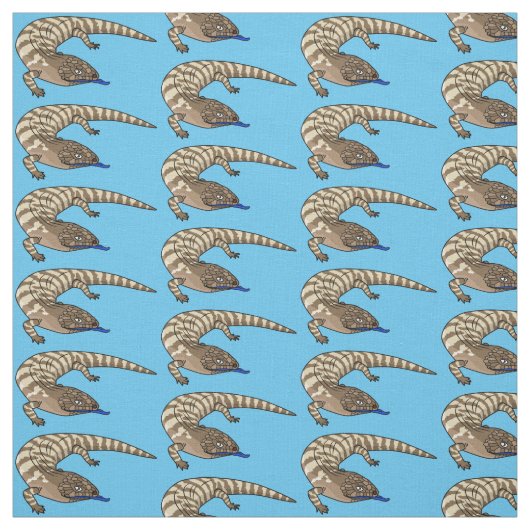 青トカゲ爬虫類漫画 ファブリック (見本)