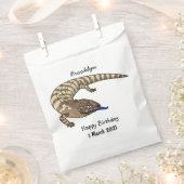 青トカゲ爬虫類漫画 フェイバーバッグ (クリップ留めされた状態)