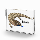 青トカゲ爬虫類漫画 フォトブロック (右)