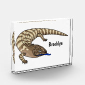 青トカゲ爬虫類漫画 フォトブロック (左)