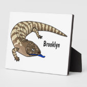 青トカゲ爬虫類漫画 フォトプラーク (側面)