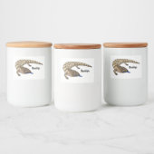 青トカゲ爬虫類漫画 フードラベル (ボトル)