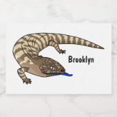 青トカゲ爬虫類漫画 フードラベル (シングルラベル)