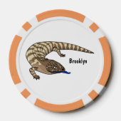 青トカゲ爬虫類漫画 ポーカーチップ (裏面)