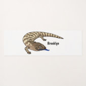 青トカゲ爬虫類漫画 ヨガマット (裏面(横))