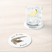 青トカゲ爬虫類漫画 ラウンドペーパーコースター (インサイチュ)