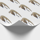 青トカゲ爬虫類漫画 ラッピングペーパー (角)