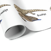 青トカゲ爬虫類漫画 ラッピングペーパー (ロールコーナー)