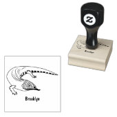 青トカゲ爬虫類漫画 ラバースタンプ (押印)