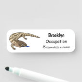 青トカゲ爬虫類漫画 名札 (インサイチュ)