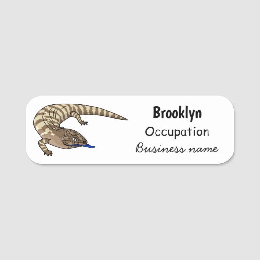 青トカゲ爬虫類漫画 名札 (正面)