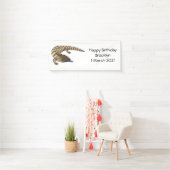 青トカゲ爬虫類漫画 横断幕 (インサイチュ)