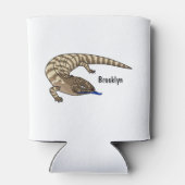 青トカゲ爬虫類漫画 缶クーラー (裏面)