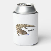 青トカゲ爬虫類漫画 缶クーラー (缶裏面)