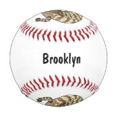 青トカゲ爬虫類漫画 野球ボール (裏面)