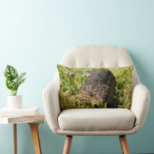 青トカゲ、草の囁き ランバークッション (椅子)