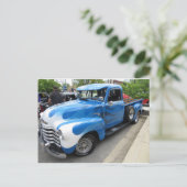 青トラックカスタマイズ ポストカード (スタンド正面)