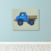 青トラック キャンバスプリント (インサイチュ (ウッドフロア))