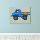 青トラック キャンバスプリント (インサイチュ (ウッドフロア))