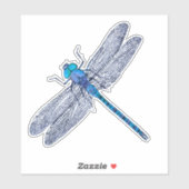 青トンボ等高線 シール (シート)