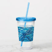 青トンボ絵画イ病 アクリルタンブラー (裏面)