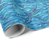 青トンボ絵画イ病 ラッピングペーパー (ロールコーナー)