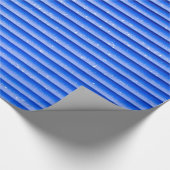 青トーンストライプ数 ラッピングペーパー (角)