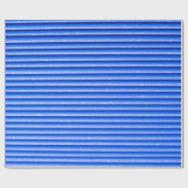青トーンストライプ数 ラッピングペーパー (フラット)