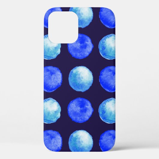 青ドット水色パターンインディゴセルーリアンブルー Case-Mate iPhoneケース (裏面)