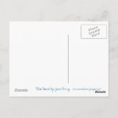 青ハートはがき ポストカード (裏面)