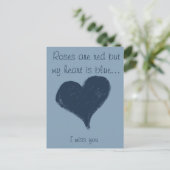 青ハート青 – 私は恋しく思君 ポストカード (スタンド正面)