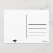 青ハート青 – 私は恋しく思君 ポストカード (裏面)