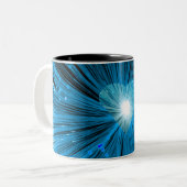 青ハート2トーンマグ ツートーンマグカップ (正面左)