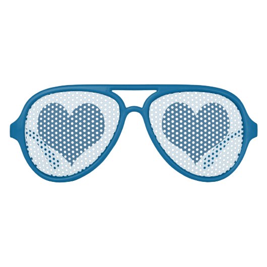 青ハート アビエーターサングラス (正面)