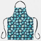 青ハート エプロン (正面)