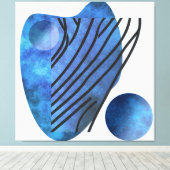 青ハート キャンバスプリント (インサイチュ (ウッドフロア))