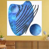 青ハート キャンバスプリント (インサイチュ (リビング))