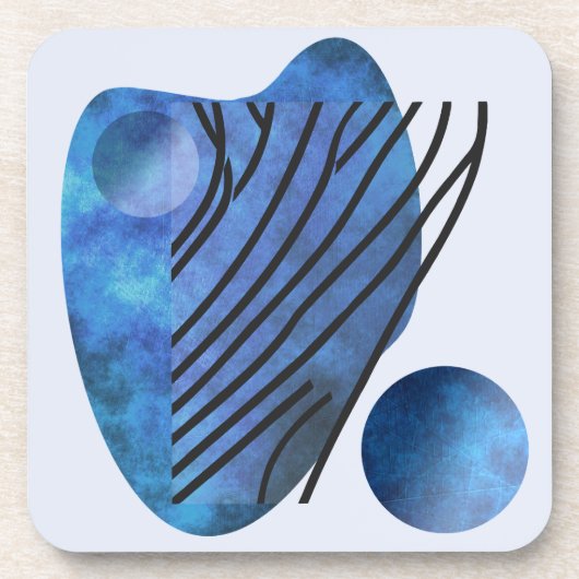 青ハート コースター (正面)