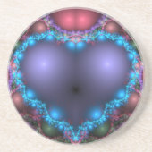 青ハート コースター (正面)