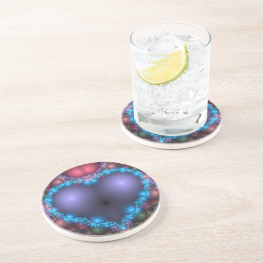 青ハート コースター (側面)