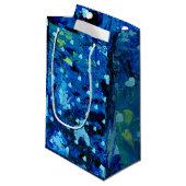 青ハート スモールペーパーバッグ (正面アングル)