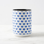 青ハート ツートーンマグカップ (中央)