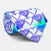 青ハート ネクタイ (ロール)
