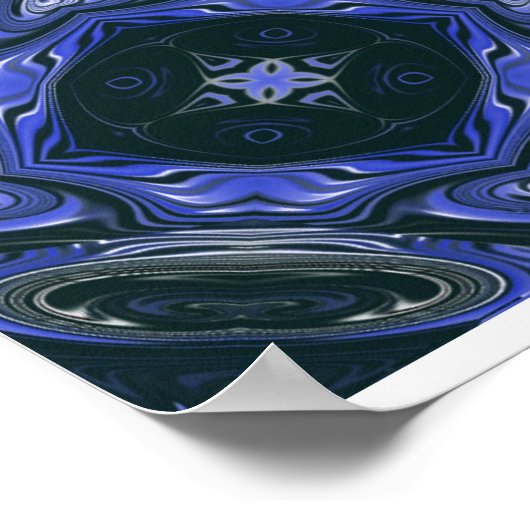 青ハート ポスター (角)