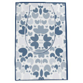 青ハート ミディアムペーパーバッグ (正面)