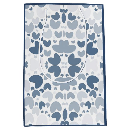 青ハート ミディアムペーパーバッグ (正面)