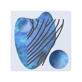 青ハート メタルプリント